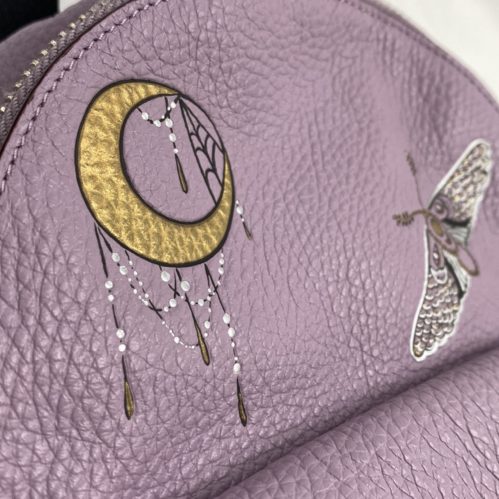 NWT Coach Chelsea Champlain Mini Charlie Backpack Purse Purple Tattoo Graphic - Picture 5 of 11